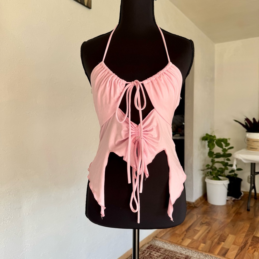 & Other Stories Pink Halter Tank Top